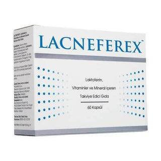 Imuneks Lacneferex Dietary Supplement for Immune System Support - 60 Capsules with Laktoferrin, Vitamin E, Zinc Imuneks Lacneferex: Immune System & Skin Health Supplement Dietary Supplement, Laktoferrin, Vitamin B5, Vitamin E, Zinc Supplement, Immune System Support, Skin Health, Acne Management, Health Supplements, Wellness Products, Nutritional Supplements