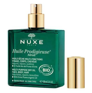 Nuxe Huile Prodigieuse Neroli Multi-purpose Dry Oil for Skin and Hair - Natural, Organic, Paraben-free Beauty Product Nuxe Huile Prodigieuse Neroli Dry Oil - Natural Skincare Nuxe Huile Prodigieuse Neroli, Multi-purpose dry oil, Natural skincare, Organic haircare, Paraben-free beauty products, Skincare, Haircare, Natural beauty products, Organic beauty products, Cosmetic oil, Neroli oil, Vitamin E, Vegetable oils, Cosmos Organic, Ecocert Greenlife, Sensitive skin, Eco-friendly, Luxury beauty products