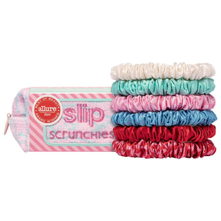 Slip Skinny Scrunchie Set: High Tide Silk Hair Ties with Pouch - Anti-Crease & Anti-Breakage Hair Accessories Slip Silk Scrunchies: Anti-Crease Hair Ties for Gentle Styling skinny scrunchies, silk scrunchies, anti-crease hair tie, anti-breakage scrunchie, hair scrunchie set, slipsilk scrunchies, gentle hair ties, hair accessories pouch, hair accessories, hair ties, scrunchies, silk hair ties, hair care, gentle hair accessories, hair styling, no crease hair tie, breakage prevention, hair health, fashion acce