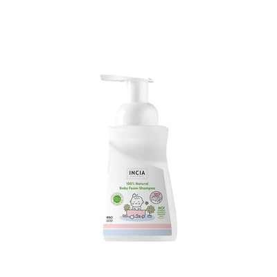 INCIA Natural Baby Foam Shampoo 200ml - Gentle, Hypoallergenic, and Chemical-Free for Delicate Baby Skin