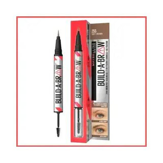 Maybelline Build-A-Brow: 2-in-1 Soft Brown Eyebrow Pen & Setting Gel | Long-Lasting Definition, Easy Application, Natural Look Maybelline Build-A-Brow: Soft Brown Eyebrow Pen & Setting Gel eyebrow pen, brow setting gel, soft brown eyebrow, long lasting brow, 2 in 1 brow pen, eyebrow makeup, brow definer, Maybelline eyebrow pen, eyebrow, brows, makeup, cosmetics, brow gel, brow pencil, brow definer, soft brown, long-lasting, easy application, buildable color, defined brows, groomed brows, beauty, Maybelline,