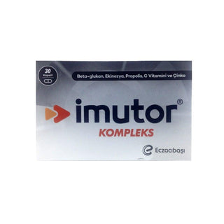 Imutor Immune Support Supplement with Beta Glukan, Çinko, Propolis, and Ekinezya - 30 Capsules Imutor Immune Support Supplement - 30 Capsules Dietary Supplement, Immune System Support, Natural Health Products, Beta Glukan, Çinko, Propolis, Ekinezya, DrCaps Technology, Delayed Release Capsules, Immune Boosting Supplements, Health Supplements, Wellness Products, Immune Health, Natural Supplements