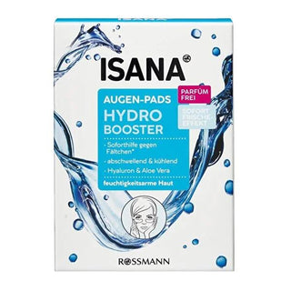 Isana Hydro Booster Eye Care Pads - Intense Hydration, Reduce Fine Lines & Puffiness - Hyaluronic Acid & Vitamin E - 12 Count Isana Hydro Eye Pads: Hydrate, Reduce Fine Lines & Puffiness eye care pads, hydro booster eye pads, hyaluronic acid eye treatment, anti-aging eye pads, eye puffiness treatment, fine line reduction, Isana eye pads, intense hydration eye pads, eye pads, hydrogel pads, moisturizing eye pads, refreshing eye pads, anti-wrinkle eye pads, skincare, beauty, eye treatment, dark circles, puffi