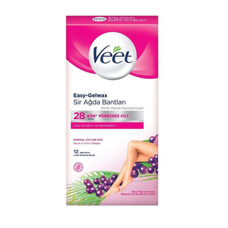 Veet Wax Strips for Normal Skin - 12 Count, Smooth Skin for Up to 28 Days Veet Wax Strips for Normal Skin - 12 Count Veet wax strips, hair removal for normal skin, at-home waxing, smooth skin for up to 28 days, convenient hair removal, wax strips, hair removal, beauty, personal care, skincare, grooming, Veet, normal skin hair removal, easy hair removal, long-lasting hair removal