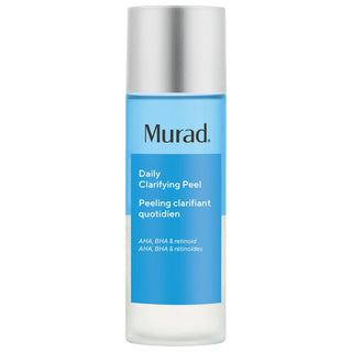 Murad AHA/BHA/Retinoid Daily Clarifying Peel - Chemical Exfoliant for Smoother Skin, Vegan & Cruelty-Free Murad AHA/BHA/Retinoid Peel for Smoother Skin chemical exfoliant, retinoid peel, AHA BHA exfoliating treatment, vegan skincare, gluten-free skincare, cruelty-free skincare products, skincare, facial treatments, facial peels, smooth skin, minimize pores, resurfacing retinoid, bi-phase peel, salicylic acid, glycolic acid, uneven skin texture, visible pores, dermatologist-approved, sensitive skin friendly