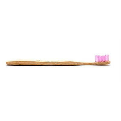 Humble Brush Soft Bristle Bamboo Toothbrush - Eco-Friendly, Biodegradable Adult Purple Toothbrush for Sensitive Teeth & 