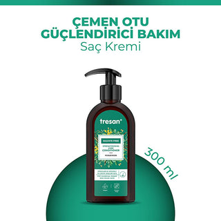 Tresan Fenugreek Hair Strengthening Conditioner: Sulfate-Free, Anti-Hair Loss, Natural Hair Growth & Thickening - 300ml Tresan Fenugreek Conditioner - Stop Hair Loss & Strengthen Hair hair conditioner, hair loss conditioner, sulfate-free conditioner, hair strengthening conditioner, fenugreek hair conditioner, natural hair conditioner, dökülmeye karşı bakım kremi, hair growth conditioner, hair thickening conditioner, hair loss treatment, thinning hair, strengthening hair, natural hair care, sulfate free, fen