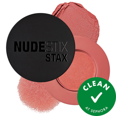 Nudestix Stax Blush Balm: Vegan, Cruelty-Free, Anti-Aging Blush with Rosehip Oil & Green Tea - Customizable, Stackable C