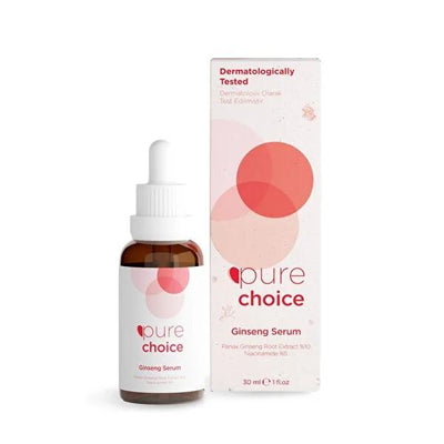 Pure Choice Ginseng Serum: Boost Skin Elasticity, Anti-Aging & Hydration - Natural Niacinamide Face Serum for Glowing, Y