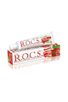 Rocs Toothpaste for Children and Teenagers - Wild Strawberry Flavor, SLS-Free, Fluoride Protection Rocs Kids Toothpaste - Wild Strawberry, Fluoride Protection Toothpaste for children, Fluoride toothpaste, SLS-free toothpaste, Wild strawberry flavored toothpaste, Oral care for teenagers, Children's oral hygiene, Healthy smiles, Kids toothpaste, Teenage oral care, Amifluor toothpaste