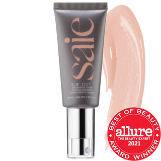 Saie Slip Tint - Lightweight Tinted Moisturizer with Mineral Zinc SPF 35, Hyaluronic Acid & Licorice Root Extract Saie Slip Tint - Tinted Moisturizer with SPF 35 & Hyaluronic Acid Tinted Moisturizer, Mineral Zinc Oxide SPF 35, Hyaluronic Acid Hydration, Non-comedogenic Makeup, Fragrance-free Skincare, Natural Makeup, No-makeup Makeup, Skincare Benefits, Broad-spectrum Sun Protection, Lightweight Makeup, Liquid Formulation, Radiant Finish, Sheer Coverage, Everyday Makeup, Busy Mornings, Sensitive Skin, Glute