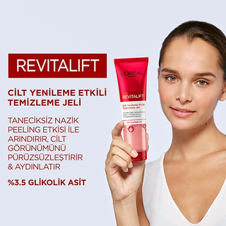 Loreal Paris Revitalift Cilt Yenileme Etkili Temizleme Jeli - Anti-Aging Glycolic Acid Facial Cleansing Gel for Smoother Skin Loreal Paris Revitalift Glycolic Acid Cleansing Gel Loreal Paris Revitalift Cleansing Gel, Glycolic Acid facial cleanser, Anti-aging skincare, Dermatologically tested skincare products, Gentle exfoliating facial gel, Facial cleansing gel, Skincare for mature skin, Glycolic Acid benefits, Smooth skin, Bright skin, Anti-aging skincare routine, Skincare essentials, Dermatologically test