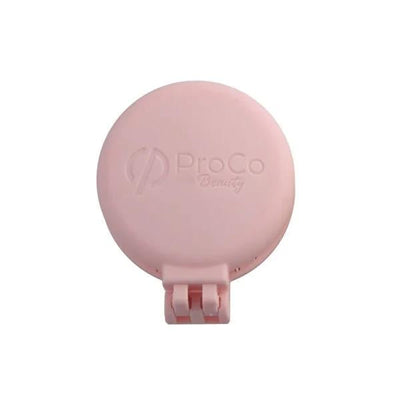 Proco Beauty Portable Foldable Mirrored Hair Brush - Compact Anti-Static Hair Care for Travel & On-the-Go Styling