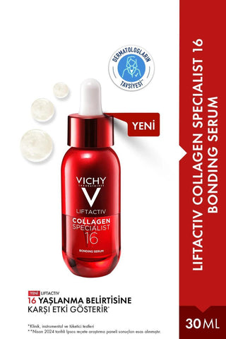 Vichy Collagen Specialist 16 Bonding Serum: Clinically Proven Facial Serum for Wrinkle Reduction & Improved Skin Elasticity - Boost Collagen, Restore Youthful Radiance Vichy Collagen Serum: Wrinkle Reduction & Skin Elasticity collagen serum, anti-aging serum, wrinkle reduction, skin elasticity, Vichy collagen specialist, collagen boosting serum, firming serum, facial serum, aging skin, fine lines, collagen-boosting skincare, skincare, beauty, women's skincare, youthful skin, face serum, skin firming, skin r