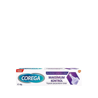 Corega Maksimum Kontrol Diş Protezi Yapıştırıcı Krem 40g - Secure Denture Adhesive Cream for Maximum Control