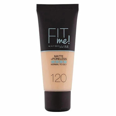 Maybelline New York Fit Me Foundation - Matte Finish, Pore Minimizing, 30 ml - Natural Look for Normal to Oily Skin