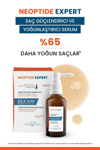 Ducray Neoptide Expert Hair Strengthening & Densifying Serum 2x50ml - Boost Hair Resilience & Density