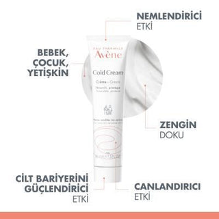 Avene Cold Creme Moisturizing Cream for Dry Skin - Soothing, Vitamin A Rich, Gentle Skincare for All Ages