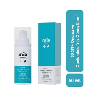 mia klinika spf 50 sun protective face cream, facial sunscreen for sensitive skin Mia Klinika SPF 50+ Barrier Repairing Facial Sunscreen - High Protection for Sensitive Skin | 50 ml Mia Klinika SPF 50+ Sun Protective Face Cream spf-50, facial-sunscreen, sensitive-skin, sun-protection, skincare, ceramide, panthenol, hydrating, repairing, ai-generated