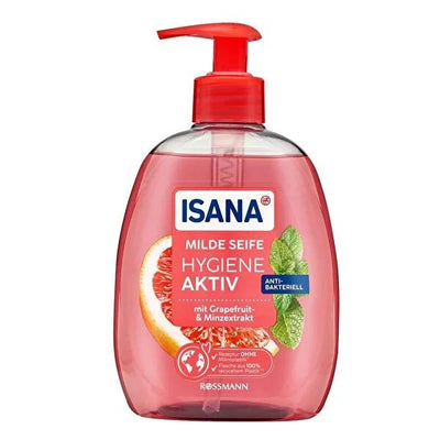 Isana Liquid Hand Soap Grapefruit and Mint Extract 16.91 fl oz - Dermatologically Tested, pH-Balanced