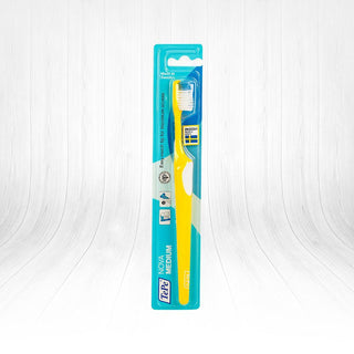 Tepe Nova: Medium Bristle Manual Toothbrush - Gentle, Effective Oral Hygiene - Yellow Tepe Nova Toothbrush: Medium Bristle for Gentle Oral Hygiene Tepe toothbrush, manual toothbrush, medium bristle toothbrush, yellow toothbrush, oral hygiene toothbrush, Tepe Nova toothbrush, affordable toothbrush, basic toothbrush, toothbrush, dental care, oral care, gum health, plaque removal, ergonomic handle, durable toothbrush, classic toothbrush, Tepe Nova, medium toothbrush, toothbrush for sensitive gums, family tooth