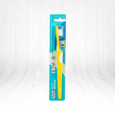 Tepe Nova: Medium Bristle Manual Toothbrush - Gentle, Effective Oral Hygiene - Yellow
