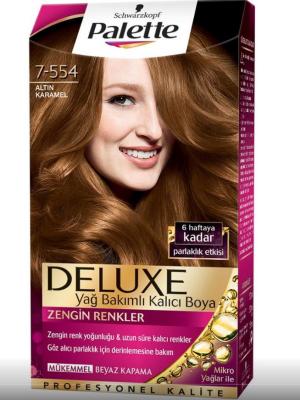 Palette Deluxe Altın Karamel Hair Dye 7-554 - Permanent Hair Color with Post-Dye Care Palette Deluxe 7-554 Altın Karamel Hair Dye - Buy Now! hair dye, Palette Deluxe, Altın Karamel hair color, permanent hair dye, 7-554 hair dye shade, hair care, hair color, deluxe hair dye, cosmetic, beauty product, hair coloring kit