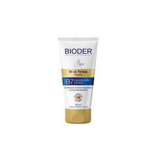 Bioder Hand and Nail Cream: Strengthens Skin Barrier, Nourishes Nails - Biotin, Niacinamide, Zinc - Dry Hands Treatment & Nail Strengthening 50ml Bioder Hand & Nail Cream: Repair Dry Hands & Strengthen Nails Hand cream, Nail cream, Hand and nail cream, Dry hands treatment, Nail strengthening cream, Moisturizing hand cream, Bioder hand cream, Biotin hand cream, Niacinamide hand cream, Zinc hand cream, Dry hands, Cracked hands, Brittle nails, nail care, hand care, skin barrier, skincare, moisturizing, hydrati