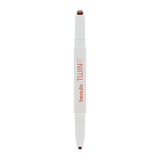 Beaulis Twin It Cream Brown Dual Ended Lipstick & Lip Liner:  Long-Lasting, 2-in-1 Lip Contour, Define & Color - Portable Beauty! Beaulis Twin It Lipstick & Liner - 2-in-1 Long Lasting Lip Color dual ended lipstick and lip liner, two in one lipstick, lipstick and lip liner set, long lasting lip color, cream lipstick, brown lipstick, lip contouring pencil, Beaulis lipstick, Twin It lipstick, lipstick, lip liner, dual lipstick, Cream Brown lipstick, portable makeup, makeup enthusiasts, long-lasting lip color,