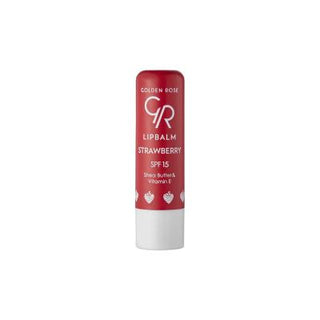 golden rose strawberry lip balm spf15, moisturizing lip balm with strawberry extract Golden Rose Strawberry Lip Balm - SPF15 | 0.16 Oz Golden Rose Strawberry Lip Balm SPF15 | 0.16 Oz golden-rose, lip-balm, strawberry-flavored, spf15, moisturizing, hydrating, women, teenagers, ai-generated, natural-ingredients