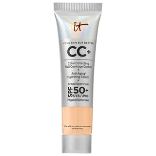 IT Cosmetics CC+ Cream Full Coverage Foundation SPF 50+: Color Correcting, Anti-Aging, Hydrating & Natural Finish - Perfect for Acne Scars & Wrinkles IT Cosmetics CC Cream SPF 50: Full Coverage Foundation CC cream, full coverage foundation, SPF 50 foundation, color correcting makeup, anti-aging foundation, hydrating foundation, foundation for acne scars, foundation for wrinkles, natural finish foundation, hyaluronic acid foundation, foundation, makeup, face makeup, anti-aging, hydration, sun protection, fla