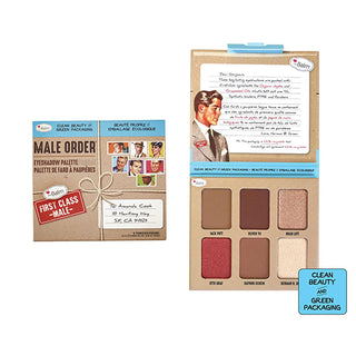 theBalm Male Order Eyeshadow Palette - First Class Male - Pigmented, Organic Jojoba & Grape Seed Oil Eye Makeup - Mini Palette for Stunning Looks theBalm Male Order Eyeshadow: Pigmented, Organic Eye Makeup theBalm eyeshadow palette, Male Order eyeshadow palette, pigmented eyeshadow, organic eyeshadow, jojoba oil eyeshadow, grape seed oil eyeshadow, eye makeup, mini eyeshadow palette, eyeshadow, palette, makeup, eye color, cosmetics, natural eyeshadow, best eyeshadow, eyeshadow kit, eye shadow, eye shadow pa