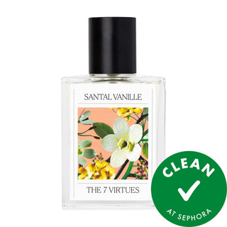 The 7 Virtues Santal Vanille Eau de Parfum: Warm Vanilla Sandalwood Perfume | Long-Lasting, Cruelty-Free, Vegan Fragrance The 7 Virtues Santal Vanille: Warm Vanilla Sandalwood Perfume Santal Vanille Eau de Parfum, Vanilla Sandalwood Perfume, Cruelty-free vegan perfume, Long-lasting natural scent, Earthy woody perfume, Sustainable sandalwood fragrance, Hypoallergenic perfume, Fair-trade essential oils perfume, Warm vanilla fragrance, Women's fragrance, Eau de Parfum, Vanilla perfume, Sandalwood perfume, Myrr