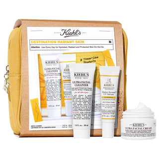 Destination Radiant: Hydrating Skincare Gift Set with SPF 50 - Travel Size for Dry Skin, Radiant Complexion & UV Protection Destination Radiant Skincare Gift Set | Hydrate & Protect Skin Skincare gift set, Travel size skincare, Hydrating skincare, SPF 50 sunscreen, Dry skin treatment, Radiant complexion, Anti-aging skincare, Dark spot remover, UV protection serum, Facial cleanser and cream set, Skincare, Travel skincare set, Hydration, Sun protection, Anti-aging, Dark spot treatment, UV serum, Facial cleans