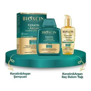 Bioxcin Keratin Argan Hair Care Set - Repairs & Nourishes Damaged Hair with Keratin & Argan Oil Bioxcin Keratin Argan Hair Care Set for Damaged Hair Keratin Hair Care, Argan Oil Hair Repair, Damaged Hair Treatment, Nourishing Shampoo, Hair Oil for Dry Hair, Hair Care Set, Bioxcin, Keratin Shampoo, Argan Oil Hair Care, Hair Repair Products, Healthy Hair Solutions