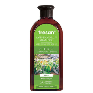 Tresan Anti-Dandruff Shampoo: 6 Plant Extracts & Piroctone Olamine - Natural Dandruff Treatment, Balances Scalp Oil, Adds Shine (10.14 fl oz) Tresan Anti-Dandruff Shampoo: Natural Dandruff Treatment anti-dandruff shampoo, dandruff shampoo, plant-based shampoo, herbal shampoo, natural dandruff treatment, shampoo for oily scalp, shampoo for dandruff control, piroctone olamine shampoo, daily use shampoo, hair shine shampoo, anti dandruff shampoo, dandruff treatment, herbal hair care, oily scalp shampoo, hair s