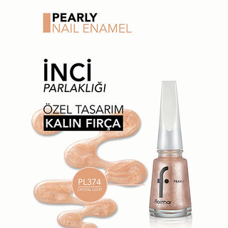 flormar pearly nail polish crystal light shade, highly pigmented nail polish from flormar, elegant finish clear crystal nail polish Flormar Pearly Highly Pigmented Nail Polish - Crystal Light for Women | 0.5 fl. oz. Flormar Pearly Nail Polish - Crystal Light flormar, pearly-nail-polish, nail-art, women, highly-pigmented, long-lasting, shine, sophisticated, gel-finish, ai-generated