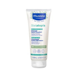 Mustela Stelatopia: Gentle Cleansing Gel for Dry, Eczema-Prone Baby Skin - Soothe & Nourish (200ml) Mustela Stelatopia Cleansing Gel: Gentle Baby Wash for Dry Skin Mustela Stelatopia Cleansing Gel, baby cleansing gel, dry skin baby wash, eczema baby wash, sensitive skin baby wash, baby bath products, newborn cleansing gel, Stelatopia cleansing gel, baby wash, baby soap, Stelatopia, dry skin, eczema, sensitive skin, baby skincare, newborn skincare, baby bath, bath products, gentle cleansing, moisturizing bab