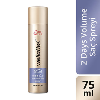 Wella Wellaflex Extra Strong Hold Hair Spray for Long-Lasting Volume - Vegan, UV Protection, 2.54 fl oz