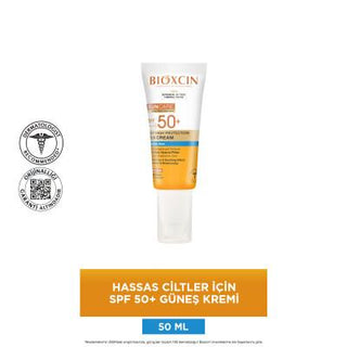 Bioxcin Very High Protection Sun Cream SPF50+ - Non-Greasy, Water-Resistant Sunscreen for Sensitive Skin Bioxcin SPF50+ Sunscreen Cream for Sensitive Skin Sunscreen Cream SPF 50+, Sensitive Skin Sun Protection, Non-greasy Sunscreen, Water-resistant Sun Cream, Fragrance-free Cosmetics, sun care, skin protection, moisturizing sunscreen, non-comedogenic, UVA/UVB protection, thermal water, hyaluronic acid, acne-prone skin, outdoor activities, beach essentials, hiking gear