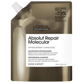 L'Oréal Professionnel Absolut Repair Molecular Shampoo for Damaged Hair, Sulfate-Free, Color-Safe, Repairs Strength & Elasticity Absolut Repair Molecular Shampoo - Sulfate-Free Hair Repair repair shampoo, damaged hair care, sulfate-free shampoo, color-safe hair products, molecular repair hair treatment, salon-grade shampoo, hair repair, hair care, L'Oréal Professionnel, Absolut Repair, damaged hair, brittle hair, dry hair, color-treated hair