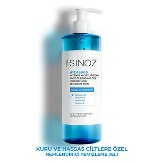 Sinoz Hydrating Facial Cleansing Gel for Dry & Sensitive Skin | Gentle Face Wash with Snow Mushroom, Babassu Oil - SLS Free, Moisturizing (13.53 fl oz) Sinoz Face Wash: Gentle Hydration for Dry, Sensitive Skin facial cleansing gel for dry skin, gentle cleanser for sensitive skin, hydrating face wash, SLS free face cleanser, natural skincare for dry skin, snow mushroom extract cleanser, babassu oil face wash, sensitive skin face wash, moisturizing facial cleanser, dry skin, sensitive skin, snow mushroom extr