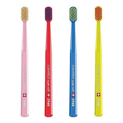 Curaprox CS 3960 Super Soft Manual Toothbrush for Gentle Oral Care - Soft Bristle Toothbrush for Sensitive Teeth and Gum