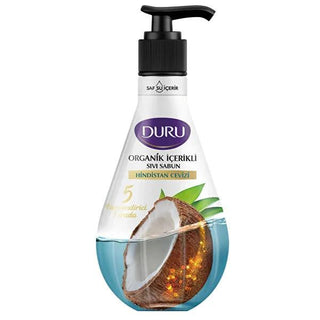Duru Organic Coconut Liquid Hand Soap - Moisturizing, Natural, and Gentle on Hands - 16.91 fl oz Duru Organic Coconut Hand Soap - Natural & Moisturizing organic hand soap, liquid hand soap, coconut water hand soap, moisturizing hand soap, natural hand soap, gentle hand soap, Duru, natural personal care, organic personal care, sensitive skin products, hand hygiene, moisturizing soap, coconut soap, natural fragrance, gentle cleansing