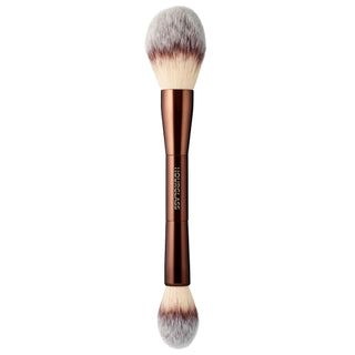 Veil&trade; Powder Brush: Double-Ended Makeup Brush for Flawless Setting | Cruelty-Free, Synthetic Taklon Bristles Veil&trade; Powder Brush: Flawless Makeup Setting, Cruelty-Free powder brush, setting brush, makeup brush, synthetic makeup brush, taklon brush, cruelty-free makeup brush, double-ended brush, under eye setting brush, cosmetic brush, face brush, makeup applicator, vegan makeup brush, professional makeup brush, flawless finish, airbrushed complexion, cruelty-free, PETA approved, makeup enthusiast