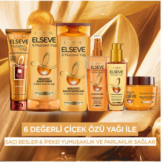 L'Oreal Paris Elseve: 6 Precious Flower Oil Hair Mask - Deeply Nourishes, Adds Silky Shine, and Revitalizes Dry Hair - 10.14 fl oz L'Oreal Hair Mask: Nourish Dry Hair & Boost Shine hair mask, dry hair treatment, nourishing hair mask, hair shine mask, flower oil hair mask, Loreal hair mask, hair conditioning mask, hair repair mask, best hair mask for dry hair, silky hair mask, hair care, dry hair, shine, softness, hair treatment, hair nourishment, L'Oreal, Elseve, flower oil, moisturizing, hydrating, hair he