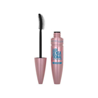 maybelline lash sensational mascara front view, maybelline lash sensational mascara brush close-up Maybelline Lash Sensational Full Fan Effect Mascara | 0.32 fl oz Maybelline Lash Sensational Mascara - Full Fan Effect maybelline, lash-sensational, mascara, full-fan-effect, beauty, makeup, eye-makeup, black-mascara, ai-generated, volumizing