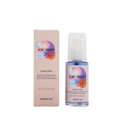 Inebrya Ice Cream Dry-T Fluid Star Hair Serum - Nourishing, Hydrating, and Protective - 60ml