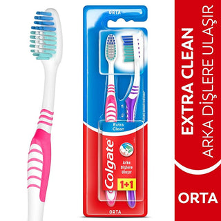 Colgate Extra Clean Manual Toothbrush - Effective Oral Hygiene for Back Teeth, Soft Tongue Cleaner, and Hard-to-Reach Areas - Dental Care Essentials Colgate Extra Clean Toothbrush - Effective Oral Hygiene Manual Toothbrush, Oral Hygiene, Colgate Toothbrush, Extra Clean Toothbrush, Dental Care, Oral Care, Toothbrush, Dentist Recommended, Plaque Removal, Fresh Breath, Healthy Smile, Daily Oral Hygiene, Travel Toothbrush, Sensitive Teeth, Sensitive Gums