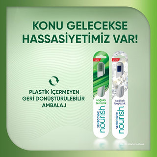 Sensodyne Nourish Soft Bristle Manual Toothbrush for Sensitive Teeth - Eco-Friendly Packaging Sensodyne Nourish Soft Bristle Toothbrush for Sensitive Teeth Sensitive teeth toothbrush, Soft bristle toothbrush, Eco-friendly toothbrush, Gentle oral care, Manual toothbrush for sensitive gums, Oral hygiene, Eco-friendly packaging, Sustainable oral care, Sensitive gums, Dental care